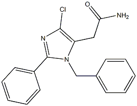 2-Phenyl-1-benzyl-4-chloro-1H-imidazole-5-acetamide 구조식 이미지