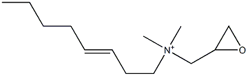 N,N-Dimethyl-N-(3-octenyl)-2-oxiranemethanaminium Structure