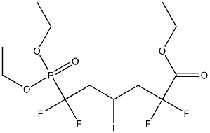 2,2,6,6-Tetrafluoro-4-iodo-6-(diethoxyphosphinyl)hexanoic acid ethyl ester 구조식 이미지