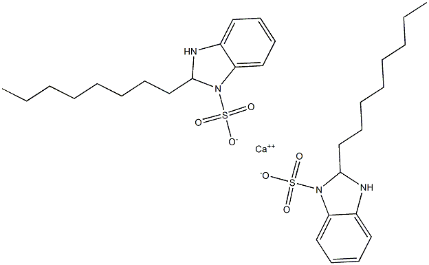 Bis(2,3-dihydro-2-octyl-1H-benzimidazole-1-sulfonic acid)calcium salt 구조식 이미지