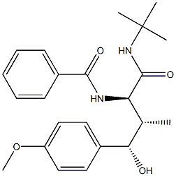 (2R,3S,4S)-2-(Benzoylamino)-4-hydroxy-3-methyl-4-(4-methoxyphenyl)-N-tert-butylbutanamide 구조식 이미지