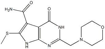 2-[Morpholinomethyl]-6-(methylthio)-4-oxo-3,4-dihydro-7H-pyrrolo[2,3-d]pyrimidine-5-carboxamide Structure