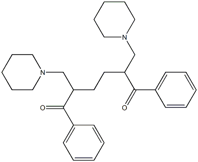 1,6-Diphenyl-2,5-bis(piperidinomethyl)hexane-1,6-dione Structure