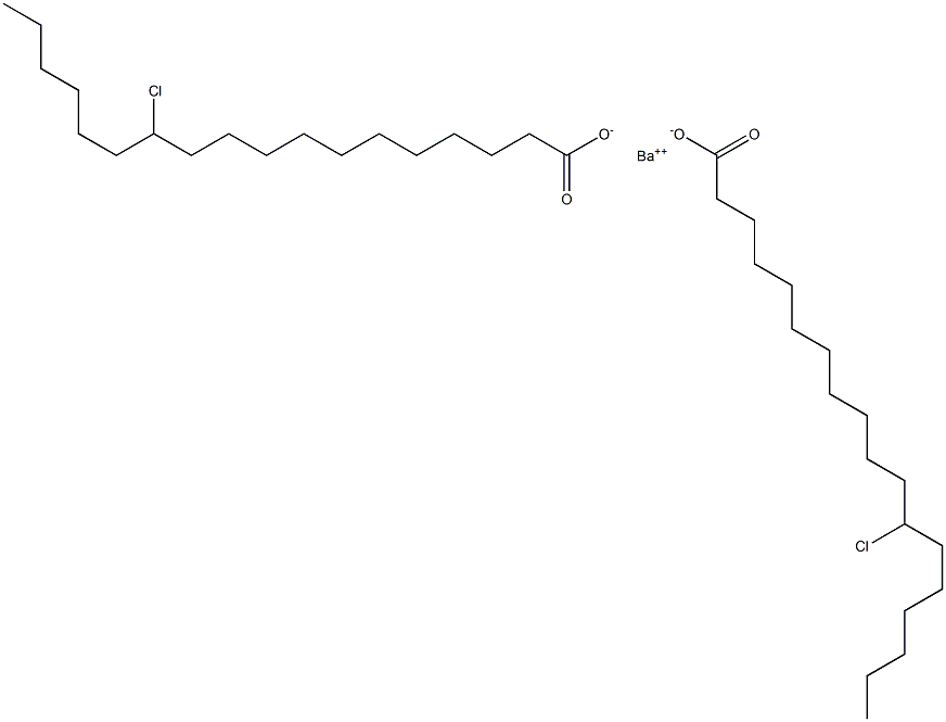 Bis(12-chlorooctadecanoic acid)barium salt Structure