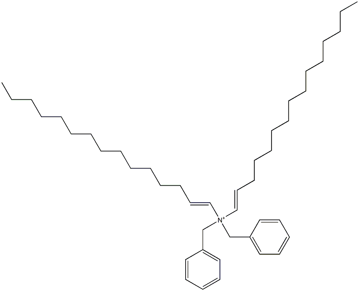 Di(1-pentadecenyl)dibenzylaminium Structure