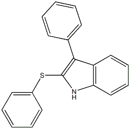 2-(Phenylthio)-3-phenyl-1H-indole 구조식 이미지