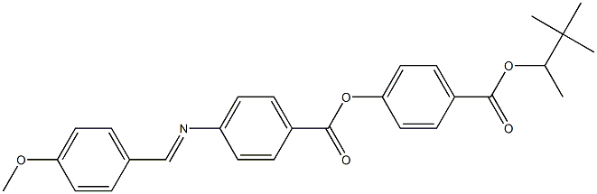 4-[4-(4-Methoxybenzylideneamino)benzoyloxy]benzoic acid (1,2,2-trimethylpropyl) ester 구조식 이미지