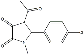 1-Methyl-4-acetyl-5-(4-chlorophenyl)pyrrolidine-2,3-dione 구조식 이미지