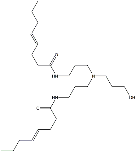 N,N'-[3-Hydroxypropyliminobis(3,1-propanediyl)]bis(4-octenamide) 구조식 이미지