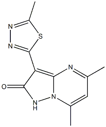 5,7-Dimethyl-3-(5-methyl-1,3,4-thiadiazol-2-yl)pyrazolo[1,5-a]pyrimidin-2(1H)-one Structure