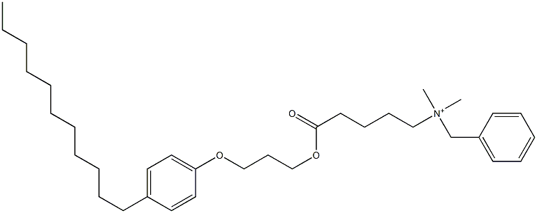 N,N-Dimethyl-N-benzyl-N-[4-[[3-(4-undecylphenyloxy)propyl]oxycarbonyl]butyl]aminium Structure