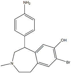 5-(4-Aminophenyl)-8-bromo-2,3,4,5-tetrahydro-3-methyl-1H-3-benzazepin-7-ol Structure