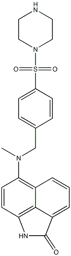 6-[N-Methyl-N-[4-(1-piperazinylsulfonyl)benzyl]amino]benz[cd]indol-2(1H)-one Structure