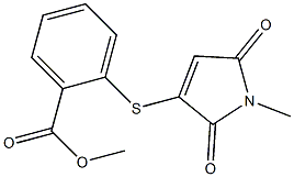 2-(2-Methoxycarbonylphenylthio)-N-methylmaleimide 구조식 이미지