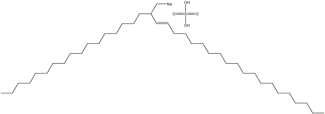 Sulfuric acid 2-heptadecyl-3-docosenyl=sodium ester salt 구조식 이미지