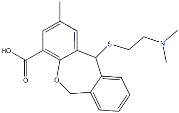 2-Methyl-11-[[2-(dimethylamino)ethyl]thio]-6,11-dihydrodibenz[b,e]oxepin-4-carboxylic acid Structure