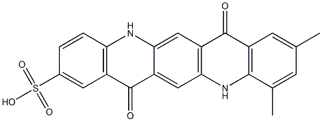 5,7,12,14-Tetrahydro-9,11-dimethyl-7,14-dioxoquino[2,3-b]acridine-2-sulfonic acid 구조식 이미지