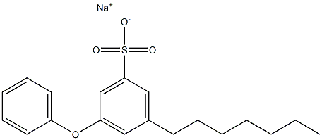 3-Heptyl-5-phenoxybenzenesulfonic acid sodium salt Structure