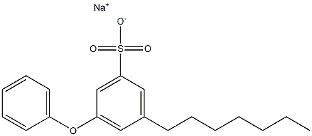 3-Heptyl-5-phenoxybenzenesulfonic acid sodium salt 구조식 이미지