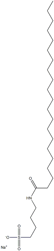 4-[(1-Oxohenicosyl)amino]-1-butanesulfonic acid sodium salt 구조식 이미지