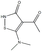 4-Acetyl-5-dimethylaminoisothiazol-3(2H)-one Structure