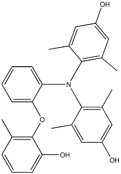 N,N-Bis(4-hydroxy-2,6-dimethylphenyl)-2-(2-hydroxy-6-methylphenoxy)benzenamine Structure