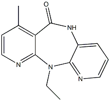 5,11-Dihydro-11-ethyl-7-methyl-6H-dipyrido[3,2-b:2',3'-e][1,4]diazepin-6-one 구조식 이미지