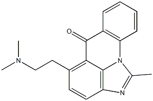 5-(2-Dimethylaminoethyl)-1-methyl-6H-2,10b-diazaaceanthrylen-6-one 구조식 이미지