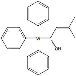 (R)-1-(Triphenylsilyl)-3-methyl-2-buten-1-ol Structure