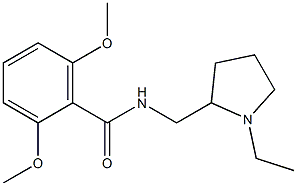 N-[(1-Ethyl-2-pyrrolidinyl)methyl]-2,6-dimethoxybenzamide 구조식 이미지