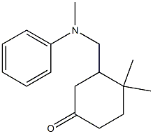 3-[(Methylphenylamino)methyl]-4,4-dimethylcyclohexan-1-one Structure