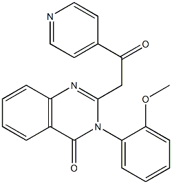 3-(2-Methoxyphenyl)-2-(4-pyridinylcarbonylmethyl)quinazolin-4(3H)-one 구조식 이미지