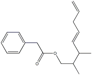 Phenylacetic acid 2,3-dimethyl-4,7-octadienyl ester 구조식 이미지