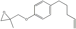 4-(4-Pentenyl)phenyl 2-methylglycidyl ether Structure