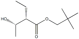 (2S,3S)-2-Ethyl-3-hydroxybutyric acid 2,2-dimethylpropyl ester 구조식 이미지