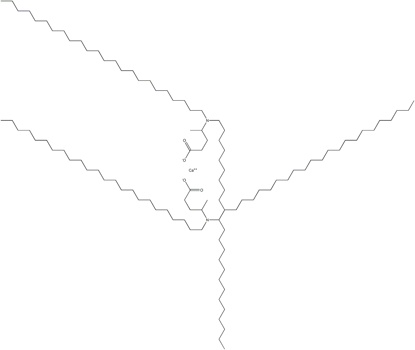 Bis[4-(ditetracosylamino)valeric acid]calcium salt Structure