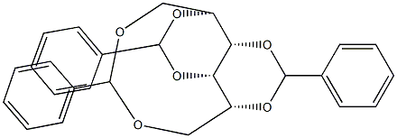 1-O,6-O:2-O,4-O:3-O,5-O-Tribenzylidene-L-glucitol 구조식 이미지