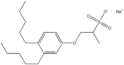 1-(3,4-Dipentylphenoxy)propane-2-sulfonic acid sodium salt Structure