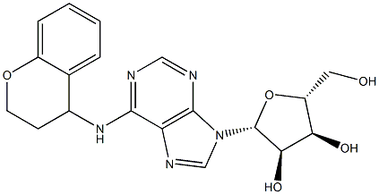 N-[(3,4-Dihydro-2H-1-benzopyran)-4-yl]adenosine 구조식 이미지