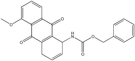 1,4-Dihydro-1-(benzyloxycarbonylamino)-5-methoxy-9,10-anthraquinone 구조식 이미지