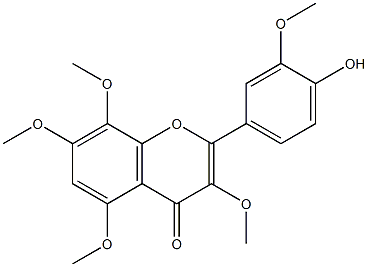 3,3',5,7,8-Pentamethoxy-4'-hydroxyflavone Structure
