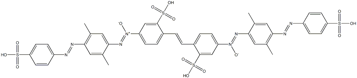 2,2'-(1,2-Ethenediyl)bis[5-[[2,5-dimethyl-4-[(4-sulfophenyl)azo]phenyl]-NNO-azoxy]benzenesulfonic acid] Structure