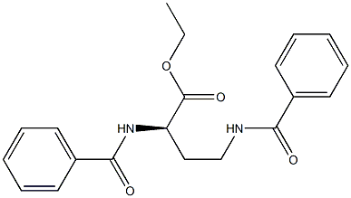 [R,(+)]-2,4-Di(benzoylamino)butyric acid ethyl ester 구조식 이미지