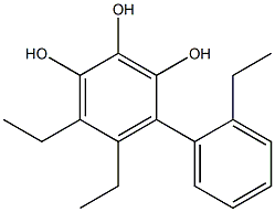 5,6-Diethyl-4-(2-ethylphenyl)benzene-1,2,3-triol 구조식 이미지