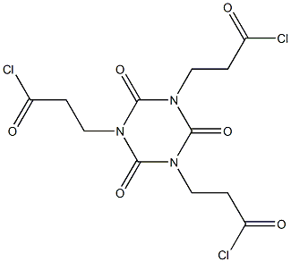 1,3,5-Tris(2-chloroformylethyl)hexahydro-1,3,5-triazine-2,4,6-trione Structure