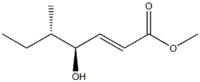 (2E,4S,5S)-4-Hydroxy-5-methyl-2-heptenoic acid methyl ester Structure