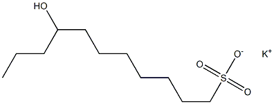 8-Hydroxyundecane-1-sulfonic acid potassium salt Structure
