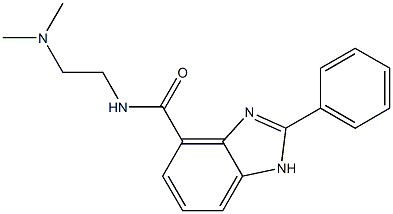 N-[2-(Dimethylamino)ethyl]-2-phenyl-1H-benzimidazole-4-carboxamide 구조식 이미지