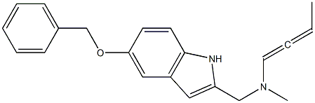 2-[Methyl(1,2-butadienyl)aminomethyl]-5-(benzyloxy)-1H-indole Structure