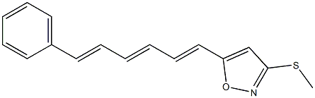 5-[(1E,3E,5E)-6-[Phenyl]-1,3,5-hexatrienyl]-3-(methylthio)isoxazole 구조식 이미지